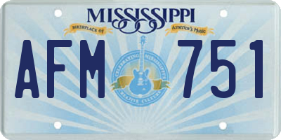 MS license plate AFM751