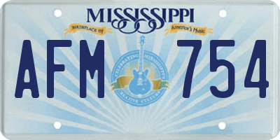 MS license plate AFM754