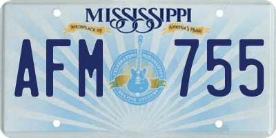 MS license plate AFM755