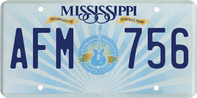 MS license plate AFM756