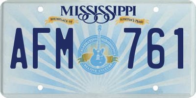 MS license plate AFM761