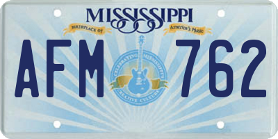 MS license plate AFM762