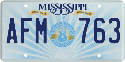 MS license plate AFM763