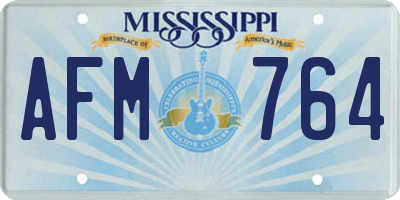 MS license plate AFM764
