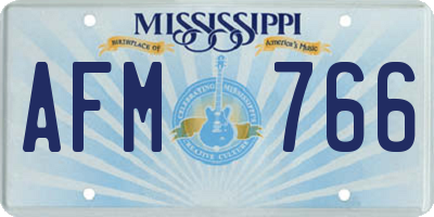 MS license plate AFM766