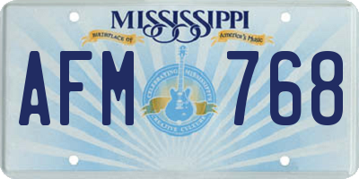 MS license plate AFM768