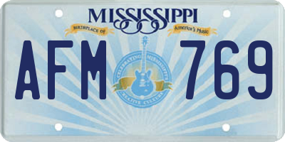MS license plate AFM769