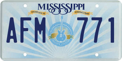MS license plate AFM771