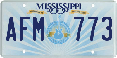 MS license plate AFM773