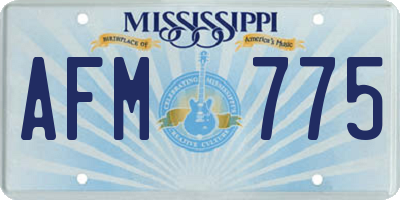 MS license plate AFM775