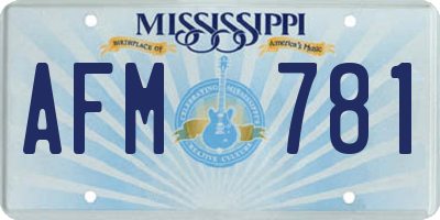MS license plate AFM781
