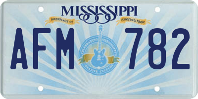 MS license plate AFM782