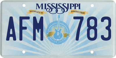 MS license plate AFM783