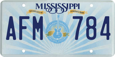 MS license plate AFM784