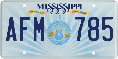 MS license plate AFM785
