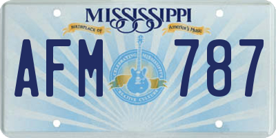 MS license plate AFM787