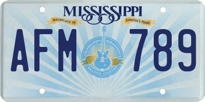 MS license plate AFM789