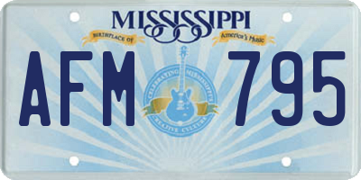 MS license plate AFM795