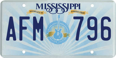 MS license plate AFM796