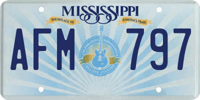 MS license plate AFM797