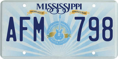 MS license plate AFM798