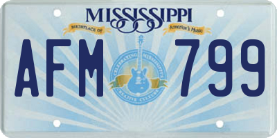 MS license plate AFM799