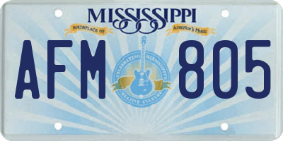MS license plate AFM805