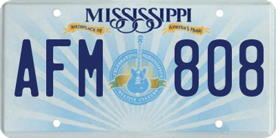 MS license plate AFM808