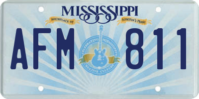 MS license plate AFM811