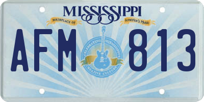 MS license plate AFM813