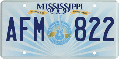 MS license plate AFM822