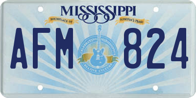 MS license plate AFM824