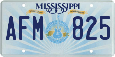 MS license plate AFM825