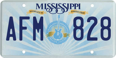 MS license plate AFM828