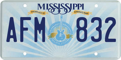 MS license plate AFM832