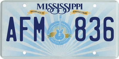 MS license plate AFM836