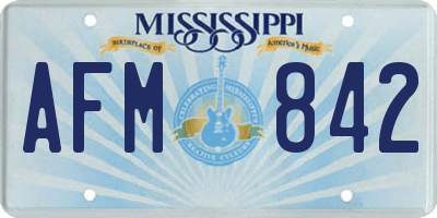 MS license plate AFM842