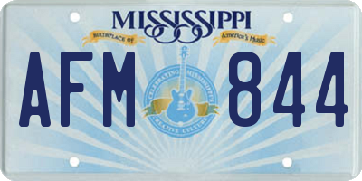 MS license plate AFM844