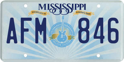MS license plate AFM846