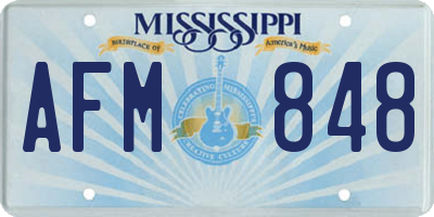 MS license plate AFM848
