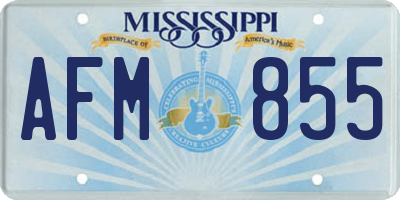 MS license plate AFM855
