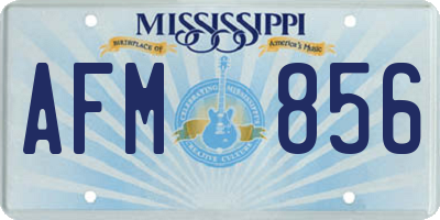 MS license plate AFM856