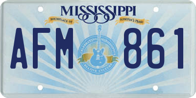 MS license plate AFM861