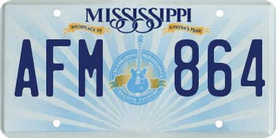 MS license plate AFM864