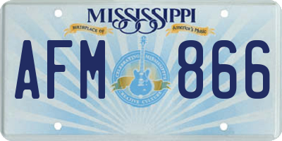 MS license plate AFM866