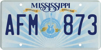 MS license plate AFM873