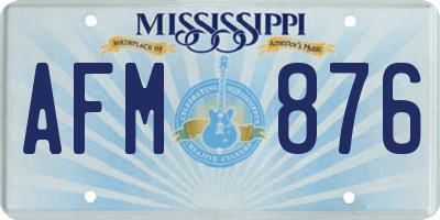 MS license plate AFM876