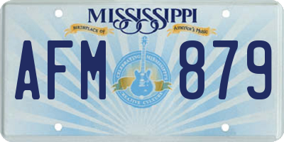 MS license plate AFM879