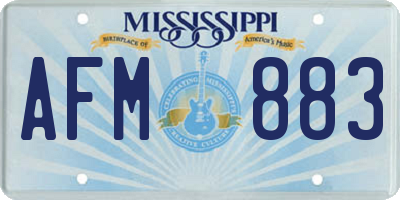 MS license plate AFM883
