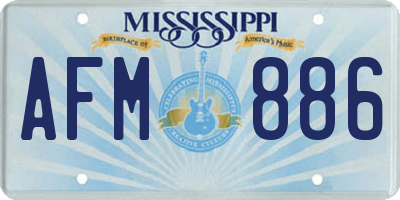 MS license plate AFM886